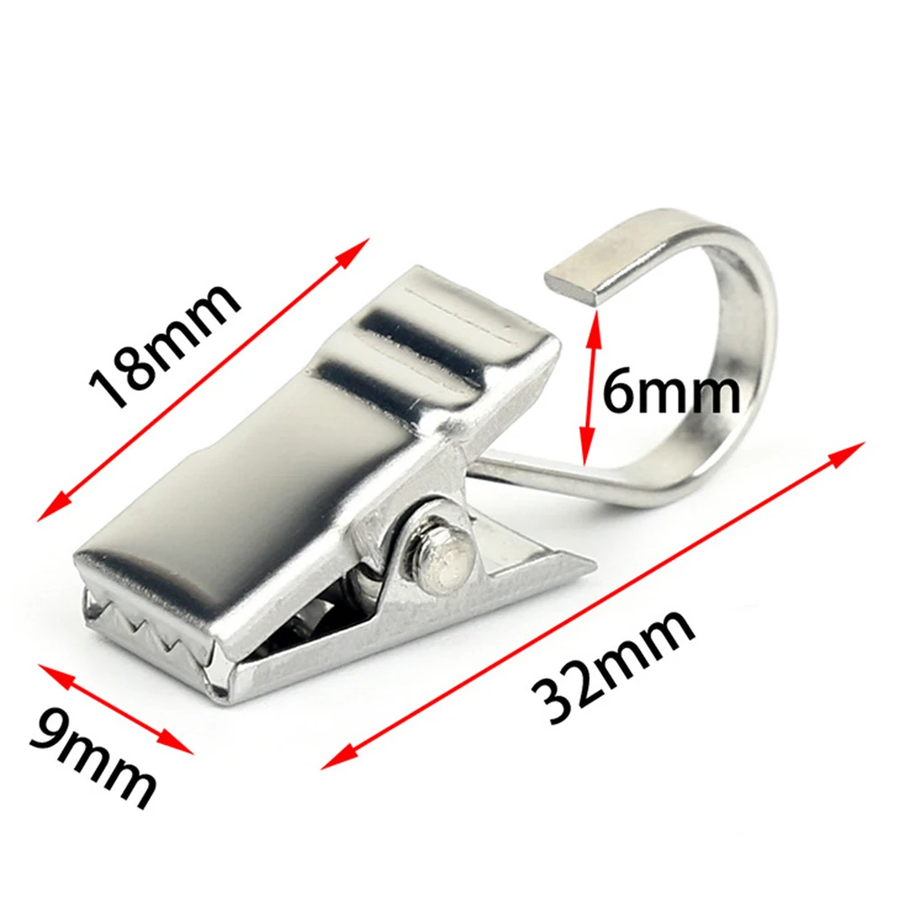50/100Pcs Stainless Steel Window Curtain Hook Clips Home Window Accessories Solid Iron Drapery Hook Clamps Drapery Clips Holder
50/100Pcs Stainless Steel Window Curtain Hook Clips Home Window Accessories Solid Iron Drapery Hook Clamps Drapery Clips Holder
