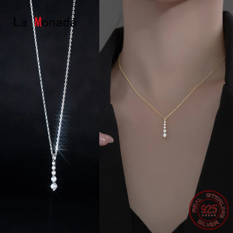 La Monada 47+6cm Silver Necklace For Women Fine Silver 925 Jewelry Neck Zircon Pendant 925 Silver Chains Woman Thin Choker
La Monada 47+6cm Silver Necklace For Women Fine Silver 925 Jewelry Neck Zircon Pendant 925 Silver Chains Woman Thin Choker