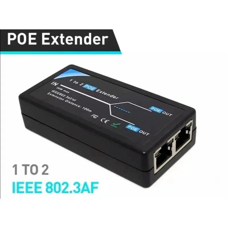 2 Port POE Extender 100Mbps with IEEE 802.3af Standard for NVR IP Camera AP IP VOICE POE Extend 100 meters for POE range
2 Port POE Extender 100Mbps with IEEE 802.3af Standard for NVR IP Camera AP IP VOICE POE Extend 100 meters for POE range