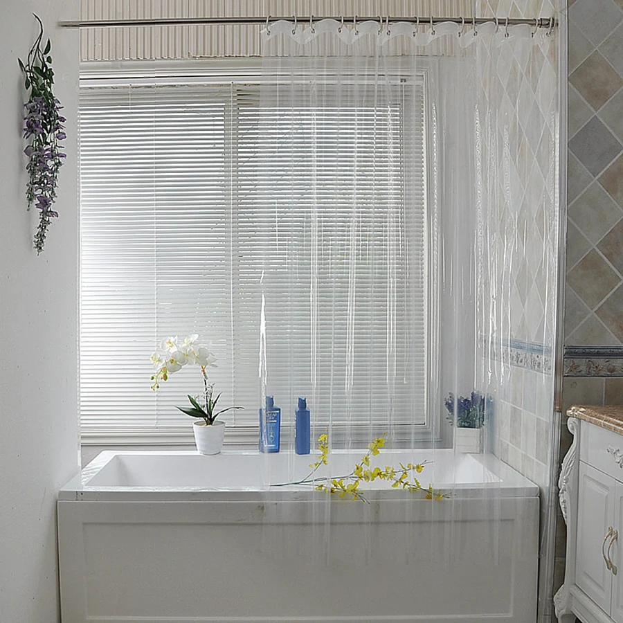 Clear Basic Water Resistant Vinyl Shower Curtain PEVA Waterproof Curtains for Bathroom Kitchen Partition Mildew For Home Decor
Clear Basic Water Resistant Vinyl Shower Curtain PEVA Waterproof Curtains for Bathroom Kitchen Partition Mildew For Home Decor