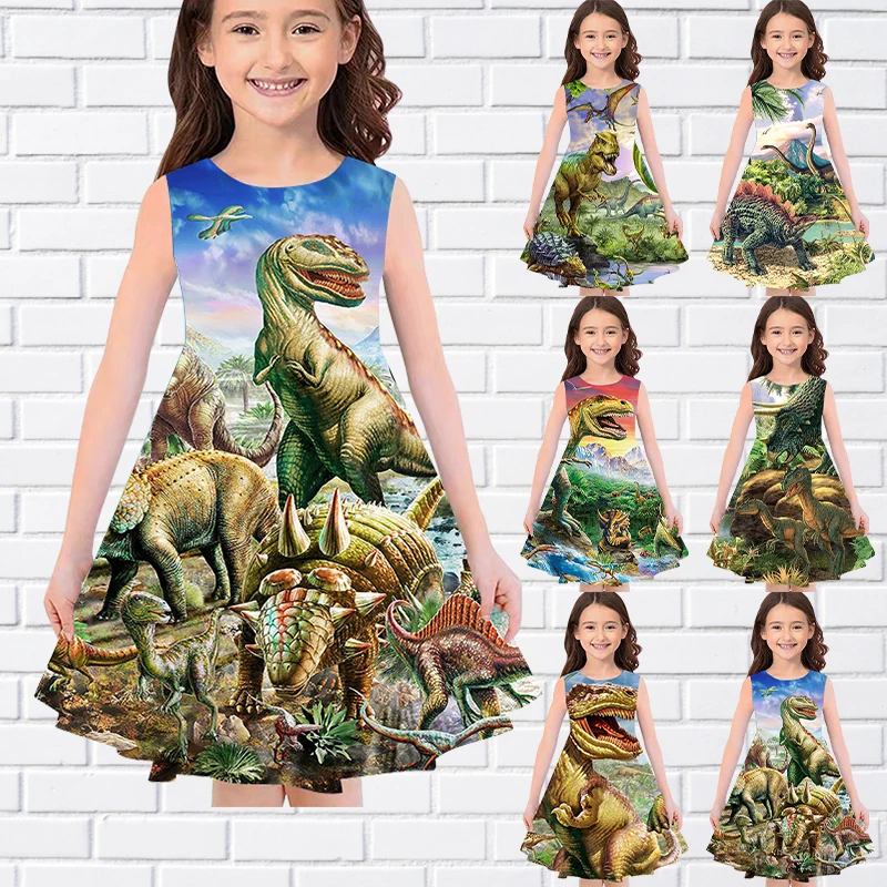 2022 Kids Little Girls Sleeveless Dress 3D Dinosaur Print Daily Casual Cute Sweet Knee Sleeveless Round Collar Dress 80-180cm
2022 Kids Little Girls Sleeveless Dress 3D Dinosaur Print Daily Casual Cute Sweet Knee Sleeveless Round Collar Dress 80-180cm