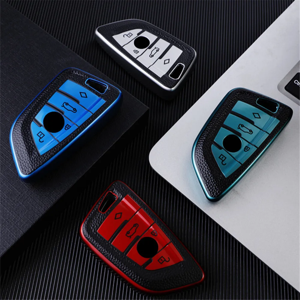 Leather Car Remote Key Case Cover for BMW X1 X3 X5 X6 1 2 5 7 Series F15 F16 E53 E70 E39 F10 F30 G30 Key Shell Accessories
Leather Car Remote Key Case Cover for BMW X1 X3 X5 X6 1 2 5 7 Series F15 F16 E53 E70 E39 F10 F30 G30 Key Shell Accessories