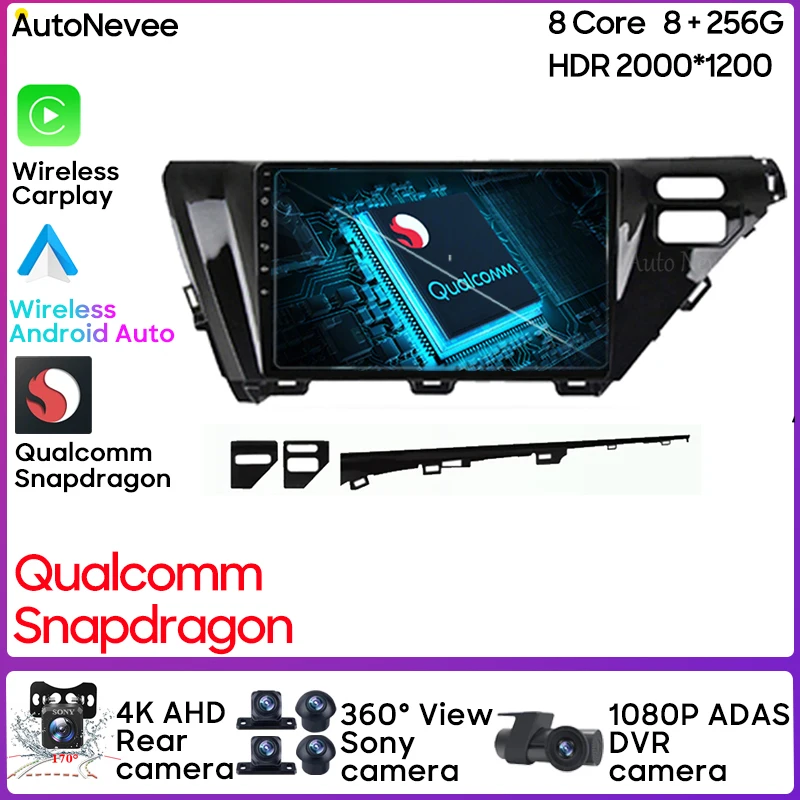 Wireless carplay Android 12 car stereo for Toyota Camry 8 XV 70 2017 2018 2019 2020 radio navigation GPS Multimedia Player
Wireless carplay Android 12 car stereo for Toyota Camry 8 XV 70 2017 2018 2019 2020 radio navigation GPS Multimedia Player