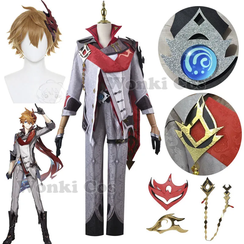 Genshin Impact Tartaglia Cosplay Costume Wig Genshin Tartaglia Cosplay Fatui Childe Costumes Full Set
Genshin Impact Tartaglia Cosplay Costume Wig Genshin Tartaglia Cosplay Fatui Childe Costumes Full Set