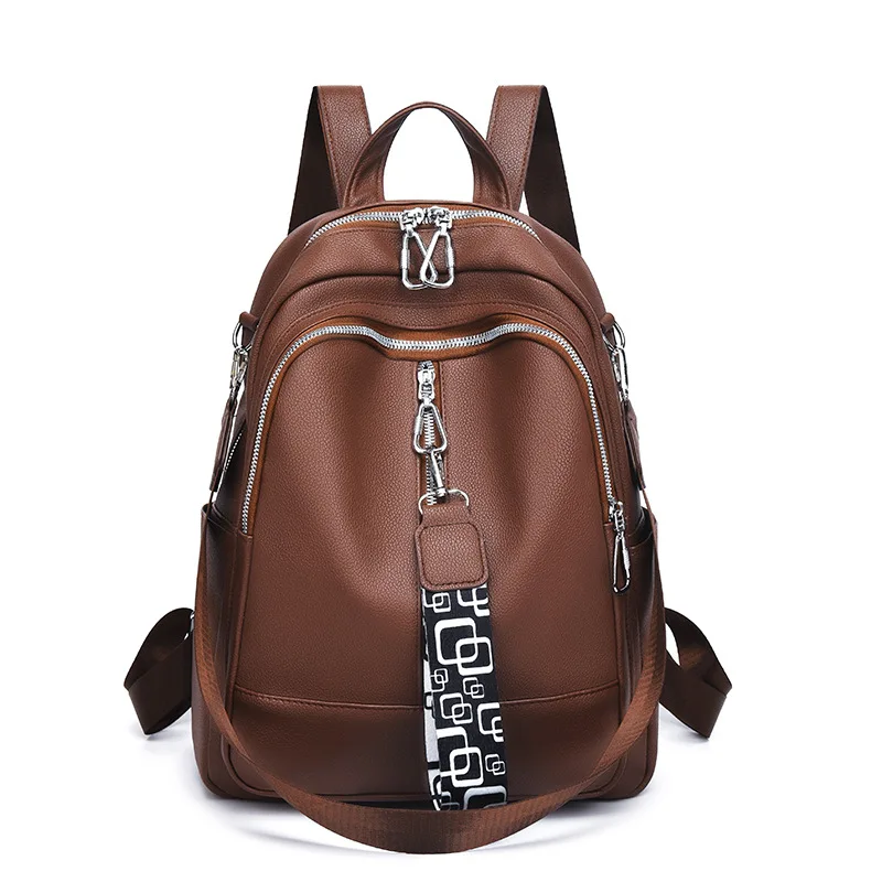 Fashion Women's Backpack Solid Color Pu Leather Backpack Multifunctional Single Shoulder Bag Large Capacity Travel Backpack
Fashion Women's Backpack Solid Color Pu Leather Backpack Multifunctional Single Shoulder Bag Large Capacity Travel Backpack