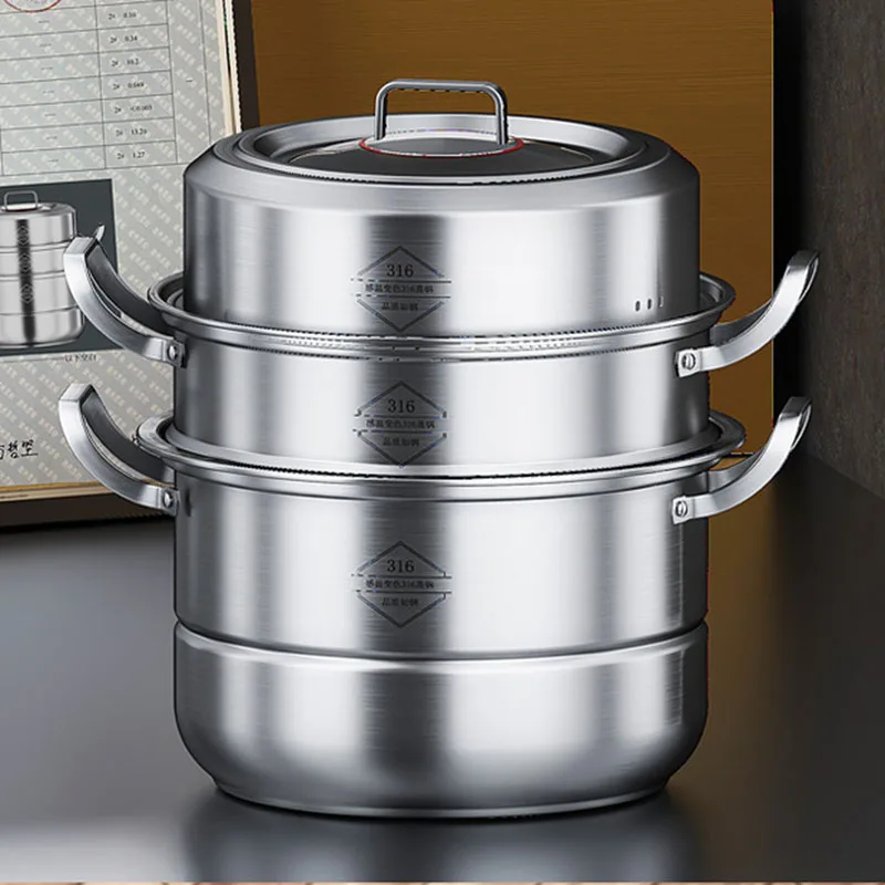 Thick Bottom Induction Cooker Stainless Steel Manshipping Steamer Multifunctional Household Defroisseur Vapeur Kitchen Product
Thick Bottom Induction Cooker Stainless Steel Manshipping Steamer Multifunctional Household Defroisseur Vapeur Kitchen Product