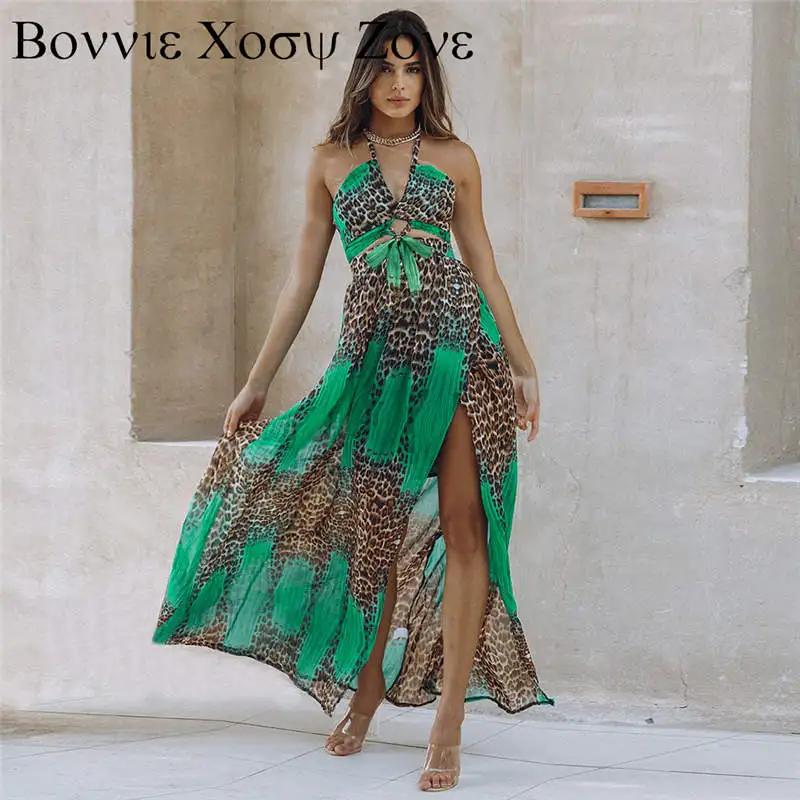 Women Chic All Over Print Spaghetti Straps Hollow Out Leopard Pattern Sleeveless High Silt Maxi Sexy Dress
Women Chic All Over Print Spaghetti Straps Hollow Out Leopard Pattern Sleeveless High Silt Maxi Sexy Dress