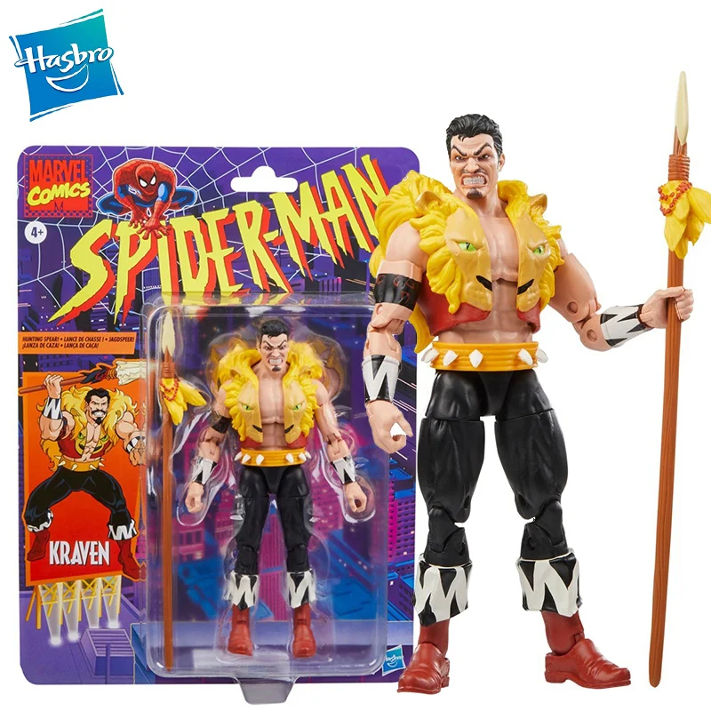 

In Stock Hasbro Marvel Legends 1994 Spider-Man: The Animated Series Kraven The Hunter 6-Inch PVC Anime Action Figures Model Toy