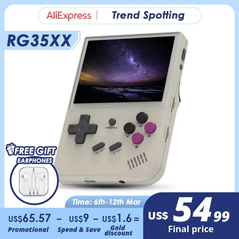 Мини-Консоль игровая ANBERNIC RG35XX, 3,5 дюйма, IPS 640*480
Мини-Консоль игровая ANBERNIC RG35XX, 3,5 дюйма, IPS 640*480