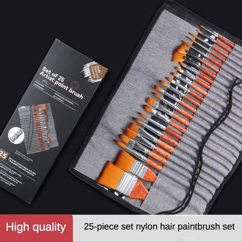 25 Gcs Set Nylon Hair Paint Brush Orange Wood Rod Portable Storage Pen Case Multifunction Head Gouache Watercolor Oil Art Brush
25 Gcs Set Nylon Hair Paint Brush Orange Wood Rod Portable Storage Pen Case Multifunction Head Gouache Watercolor Oil Art Brush