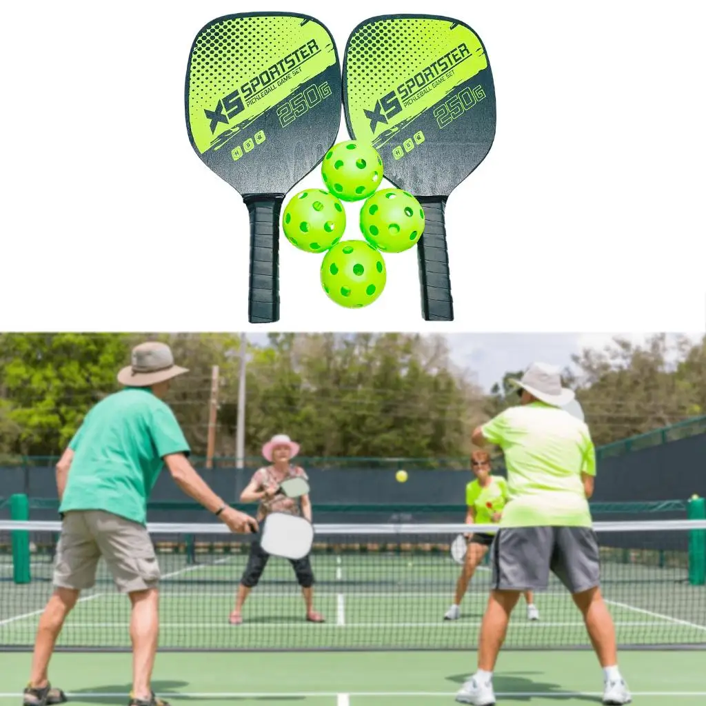 Набор легких деревянных ракеток Pickleball, безопасная защита края, 4 шара и сумка для хранения для начинающих и профессиональных
Набор легких деревянных ракеток Pickleball, безопасная защита края, 4 шара и сумка для хранения для начинающих и профессиональных
