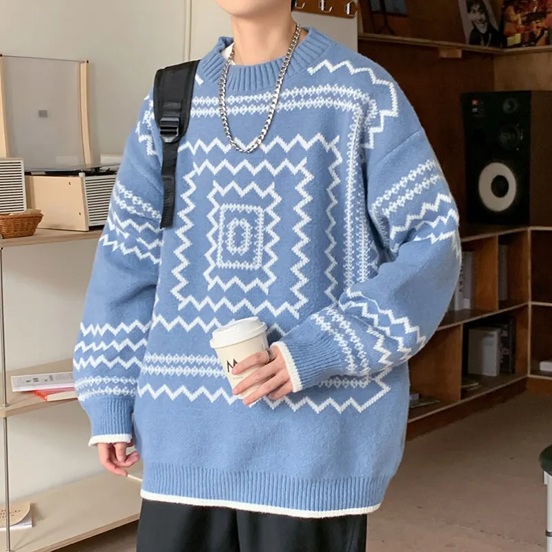 Autumn and Winter Mens Sweater Fashion Trendy New Striped Knitwear Men Clothing Top Loose Fit Ropa Hombre Casual Long Sleeves
Autumn and Winter Mens Sweater Fashion Trendy New Striped Knitwear Men Clothing Top Loose Fit Ropa Hombre Casual Long Sleeves