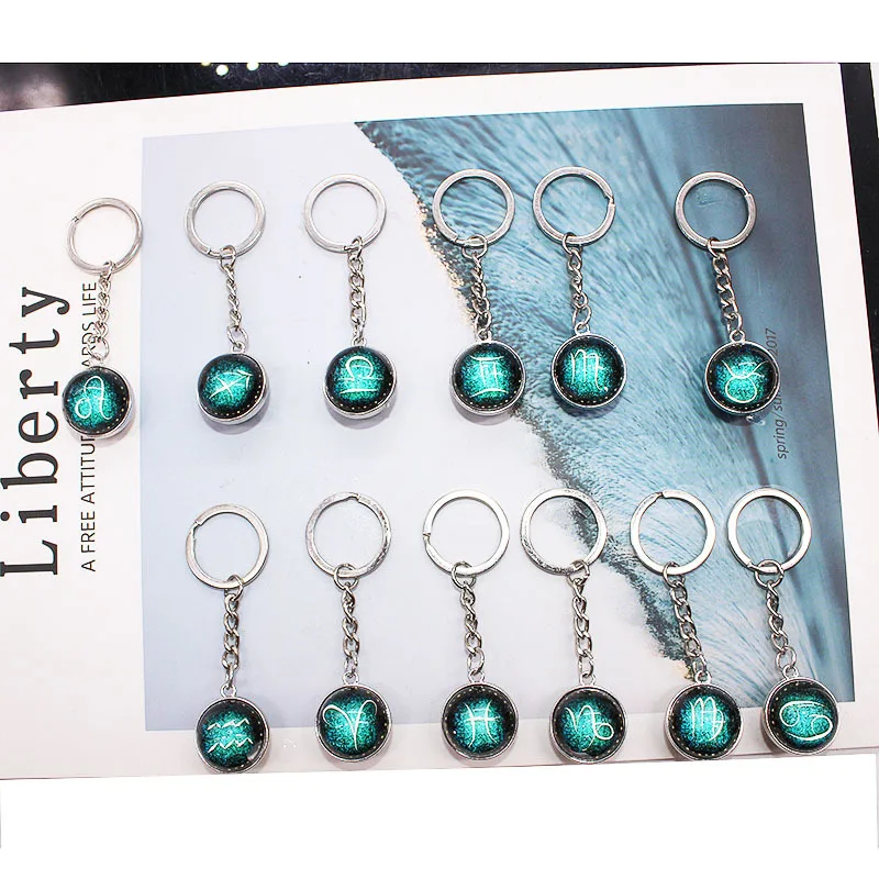 Luminous Night Sky Twelve Constellation Time Stone Glass Ball Key Chain Fashion Bag Package Pendant Trendy Key Chain Charm
Luminous Night Sky Twelve Constellation Time Stone Glass Ball Key Chain Fashion Bag Package Pendant Trendy Key Chain Charm