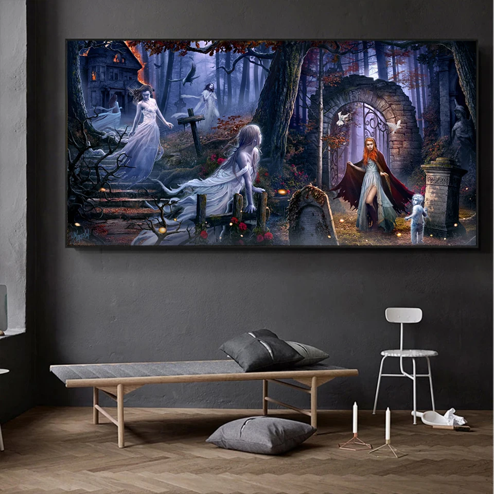 5D Diamond Painting Gothic Ancient Castle Scenery Diamond Mosaic Grave Ghost Woman Rhinestone Pictures Dark Landscape Home Decor
5D Diamond Painting Gothic Ancient Castle Scenery Diamond Mosaic Grave Ghost Woman Rhinestone Pictures Dark Landscape Home Decor
