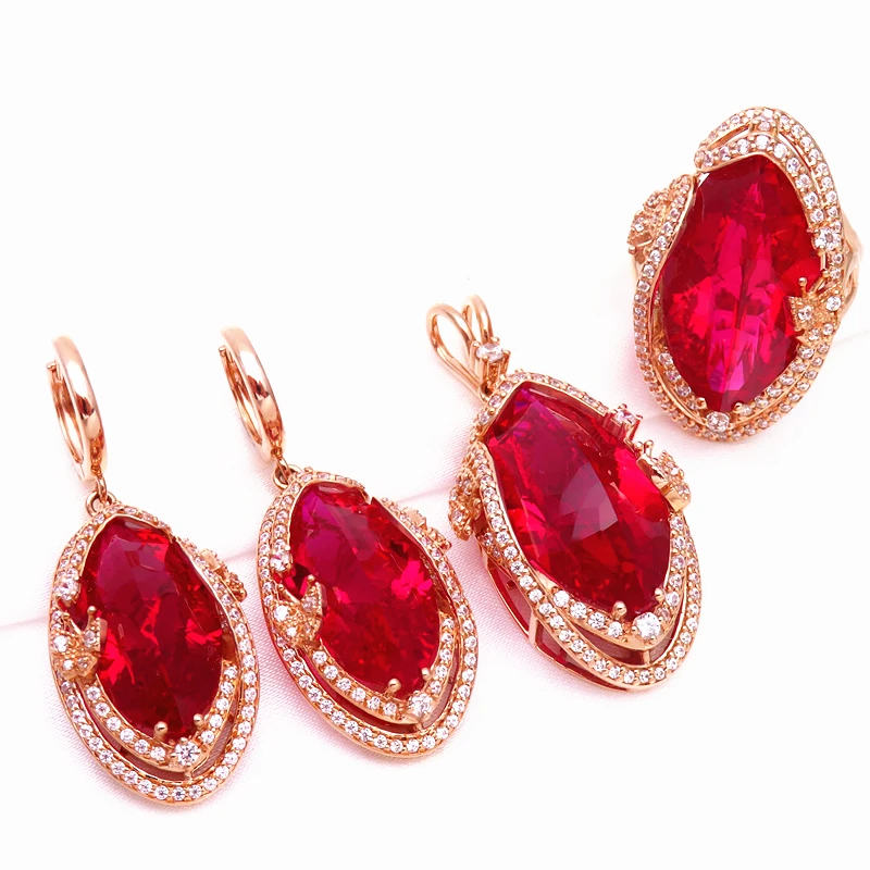 Luxury 585 Purple Gold Ruby Set Butterfly Crystal Palace Style Charm Romantic Wedding Senior Ladies Necklaces Rings Earings
Luxury 585 Purple Gold Ruby Set Butterfly Crystal Palace Style Charm Romantic Wedding Senior Ladies Necklaces Rings Earings