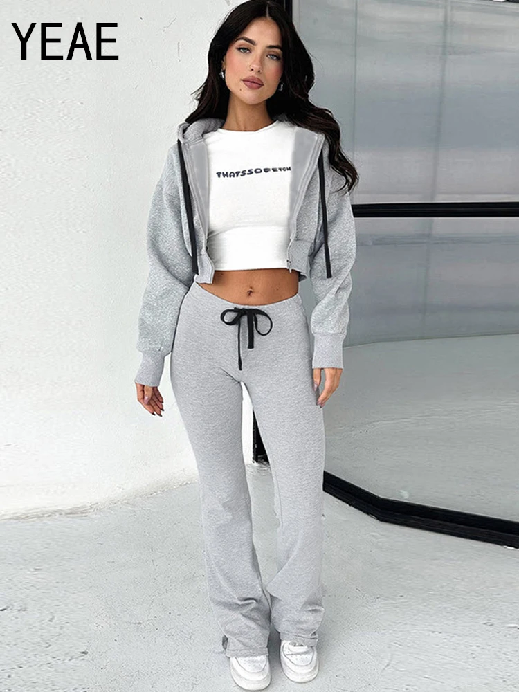 YEAE Women Tracksuit Set Zipper Hooded Jacket Drawstring Sweatpants Casual 2 Piece Set Autumn Winter Sportswear Female Suit 2023
YEAE Women Tracksuit Set Zipper Hooded Jacket Drawstring Sweatpants Casual 2 Piece Set Autumn Winter Sportswear Female Suit 2023