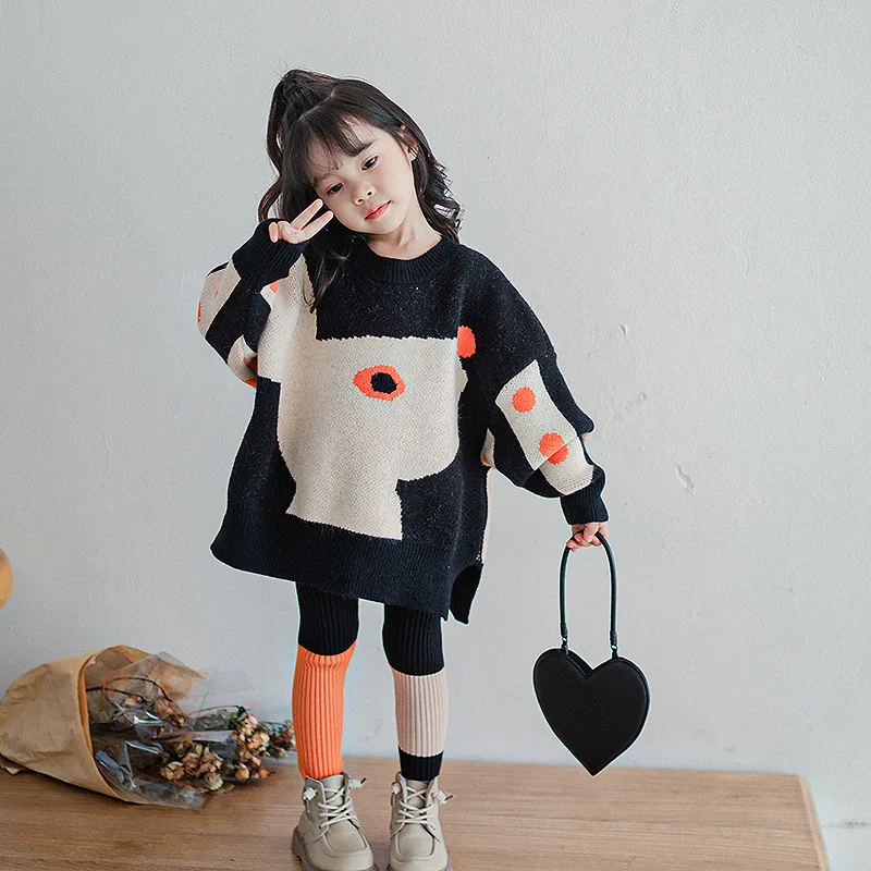 Patchwork Girls Christmas Sweater Sweater Baby Coat 1-10 Neck Pullover Toddler For Sweaters Kids Loose Knitted Years Cartton
Patchwork Girls Christmas Sweater Sweater Baby Coat 1-10 Neck Pullover Toddler For Sweaters Kids Loose Knitted Years Cartton