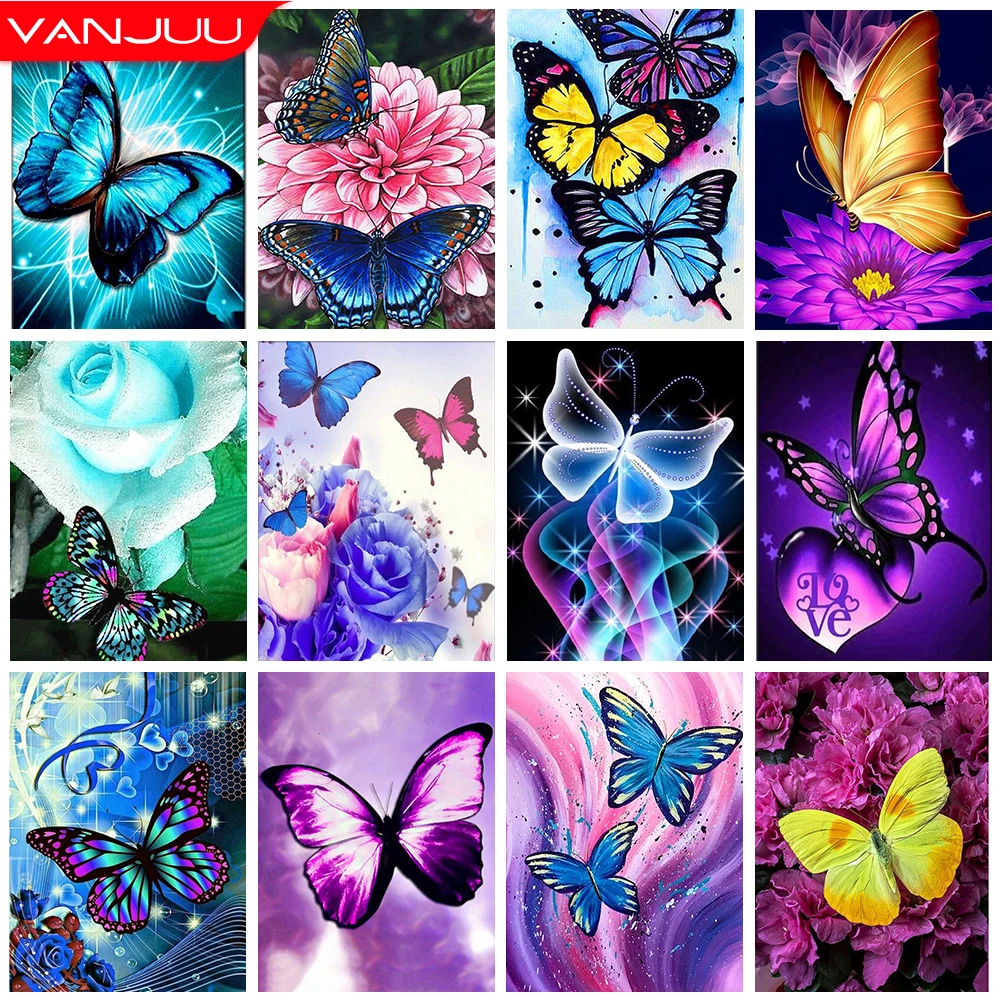 5D Diamond Painting Butterfly Animal Full Diamond Mosaic DIY Diamond Embroidery Cross Stitch Kit Home Decor
5D Diamond Painting Butterfly Animal Full Diamond Mosaic DIY Diamond Embroidery Cross Stitch Kit Home Decor