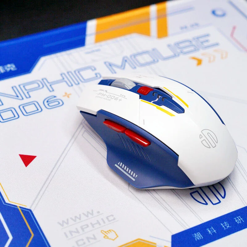 New inphic M6P Gundam Mecha Wireless Mouse Mute Type-c Charging Office Game Mouse With Mouse Pad
New inphic M6P Gundam Mecha Wireless Mouse Mute Type-c Charging Office Game Mouse With Mouse Pad