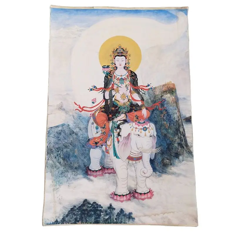 Chinese Old Tibet Paper Thangka Mineral Pigment Hand-painted Buddhist Hall Hanging Picture Samantabhadra
Chinese Old Tibet Paper Thangka Mineral Pigment Hand-painted Buddhist Hall Hanging Picture Samantabhadra