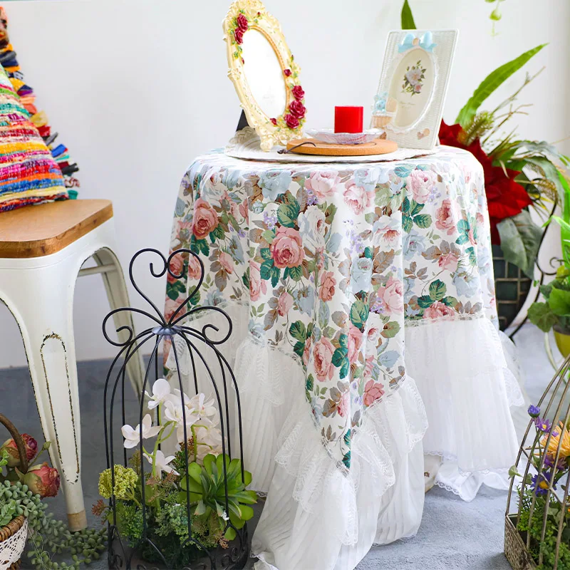 Vintage lace, floral fragments, ruffled edge tablecloth, small round table, dining table, photo background cloth
Vintage lace, floral fragments, ruffled edge tablecloth, small round table, dining table, photo background cloth