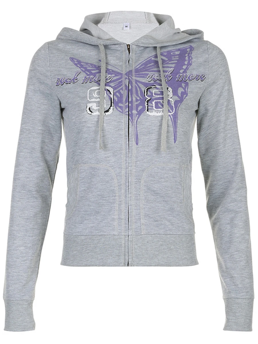 Женские винтажные толстовки с капюшоном и молнией, классические свитшоты с длинным рукавом и принтом бабочки, уличная одежда, куртка
Женские винтажные толстовки с капюшоном и молнией, классические свитшоты с длинным рукавом и принтом бабочки, уличная одежда, куртка