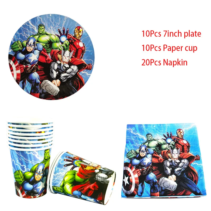 Cartoon The Avengers Theme Disposable Tableware Party Supplies Set Plate Tablecloth Paper Cup Napkin Party Decoration
Cartoon The Avengers Theme Disposable Tableware Party Supplies Set Plate Tablecloth Paper Cup Napkin Party Decoration