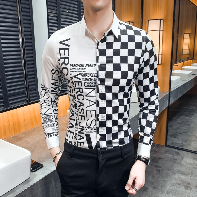 Рубашка мужская приталенная с длинным рукавом, люксовая белая сорочка с винтажным принтом, повседневвечерние, весна
Рубашка мужская приталенная с длинным рукавом, люксовая белая сорочка с винтажным принтом, повседневвечерние, весна