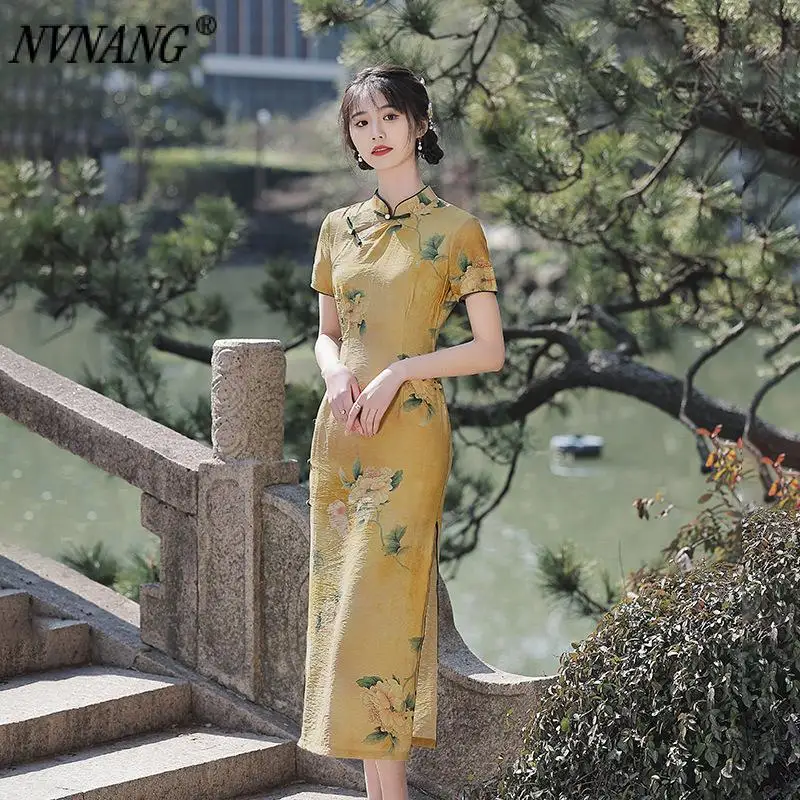 Nvnang Chinese CHEONGSAM summer 2022 new young girl everyday Chinese Fashion Retro Republic Dress
Nvnang Chinese CHEONGSAM summer 2022 new young girl everyday Chinese Fashion Retro Republic Dress