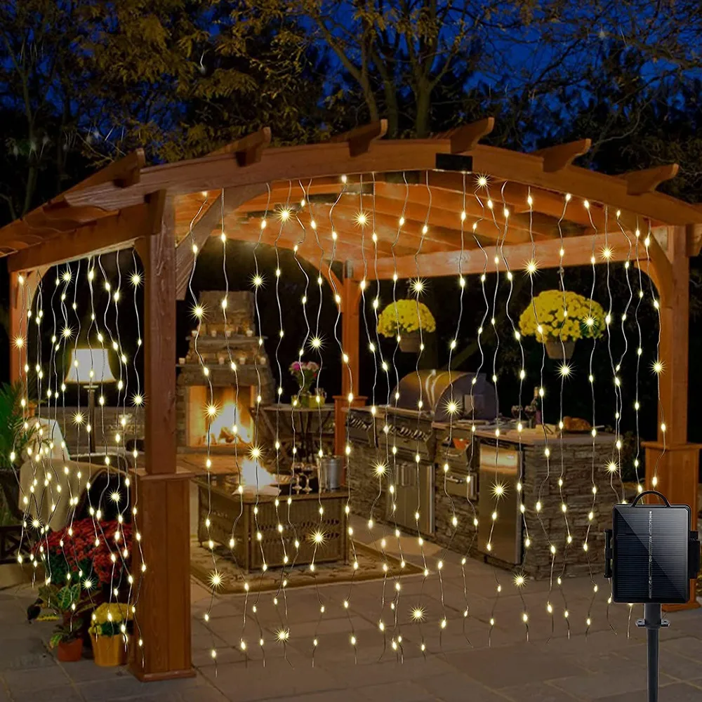 4Mx3M Solar LED Curtain String Light Garland Christmas Lights Wedding Fairy Light Party Yard Garden Decoration Holiday Lighting
4Mx3M Solar LED Curtain String Light Garland Christmas Lights Wedding Fairy Light Party Yard Garden Decoration Holiday Lighting