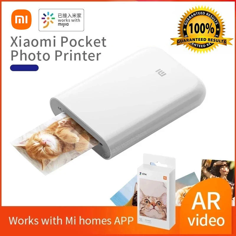 Xiaomi Mini Portable Bluetooth Photo Printer Pocket Thermal Printing with DIY Share Label Sticker Impresoras For Android and iOS
Xiaomi Mini Portable Bluetooth Photo Printer Pocket Thermal Printing with DIY Share Label Sticker Impresoras For Android and iOS
