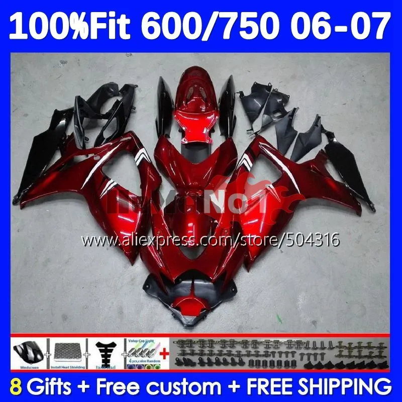Injection Body For GSXR-750 GSXR 600 750 CC 600CC 16No.15 GSXR-600 K6 750CC GSXR600 GSXR750 06 07 2006 2007 Fairing wine red
Injection Body For GSXR-750 GSXR 600 750 CC 600CC 16No.15 GSXR-600 K6 750CC GSXR600 GSXR750 06 07 2006 2007 Fairing wine red