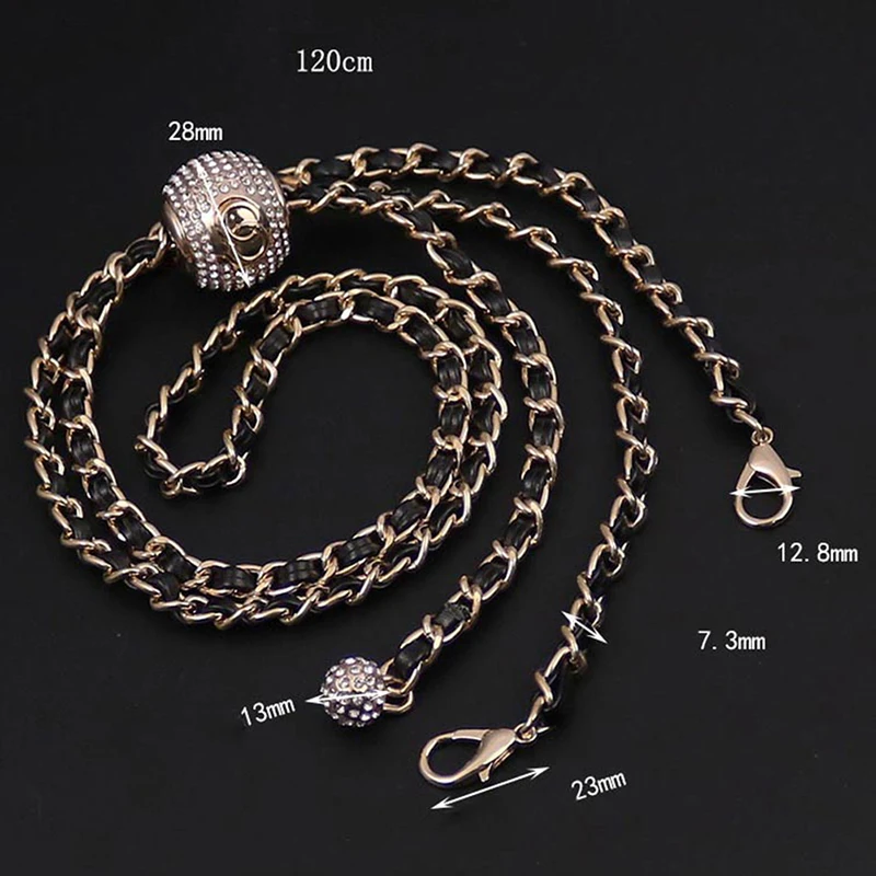 Leather Handle Bag Strap Rhombus Bag Gold Bead Ball Chain Adjustable Crossbody Portable Pearl Shoulder Strap Purse Accessories
Leather Handle Bag Strap Rhombus Bag Gold Bead Ball Chain Adjustable Crossbody Portable Pearl Shoulder Strap Purse Accessories