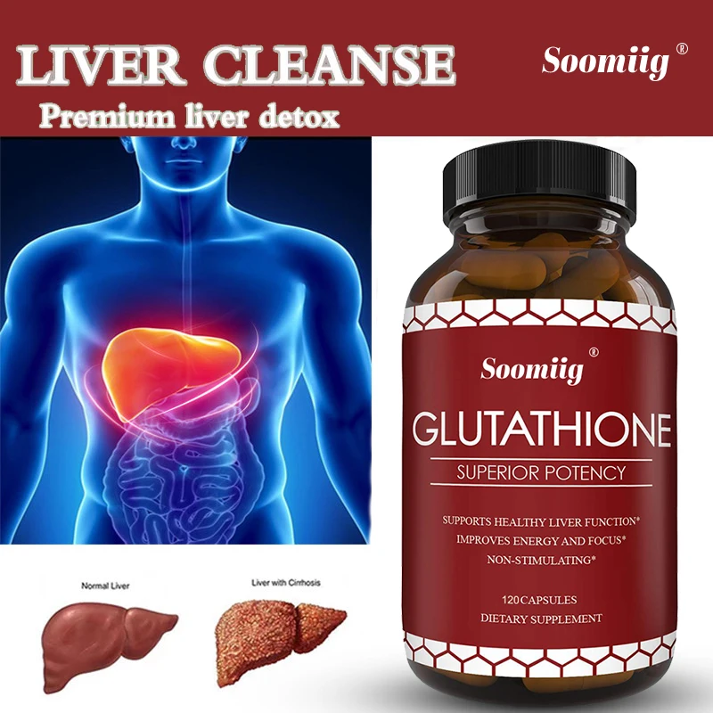 Soomiig Glutathione + Milk Thistle Extract, Liver Cleanse Detox, Antioxidant, Immune Health & Anti-Inflammation 
Soomiig Glutathione + Milk Thistle Extract, Liver Cleanse Detox, Antioxidant, Immune Health & Anti-Inflammation