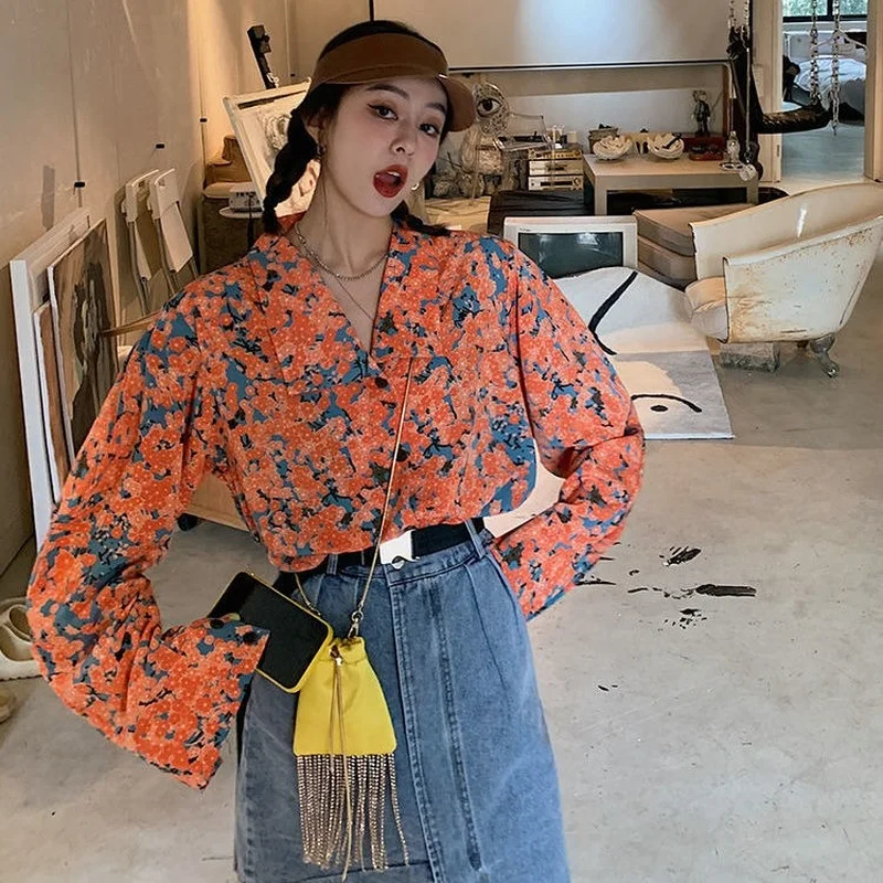 Shirts Women Long Sleeve Sweet Loose Student Vintage Floral Tops Summer Sexy Chic Retros Leisure All-match Punk Fashion Blouses
Shirts Women Long Sleeve Sweet Loose Student Vintage Floral Tops Summer Sexy Chic Retros Leisure All-match Punk Fashion Blouses