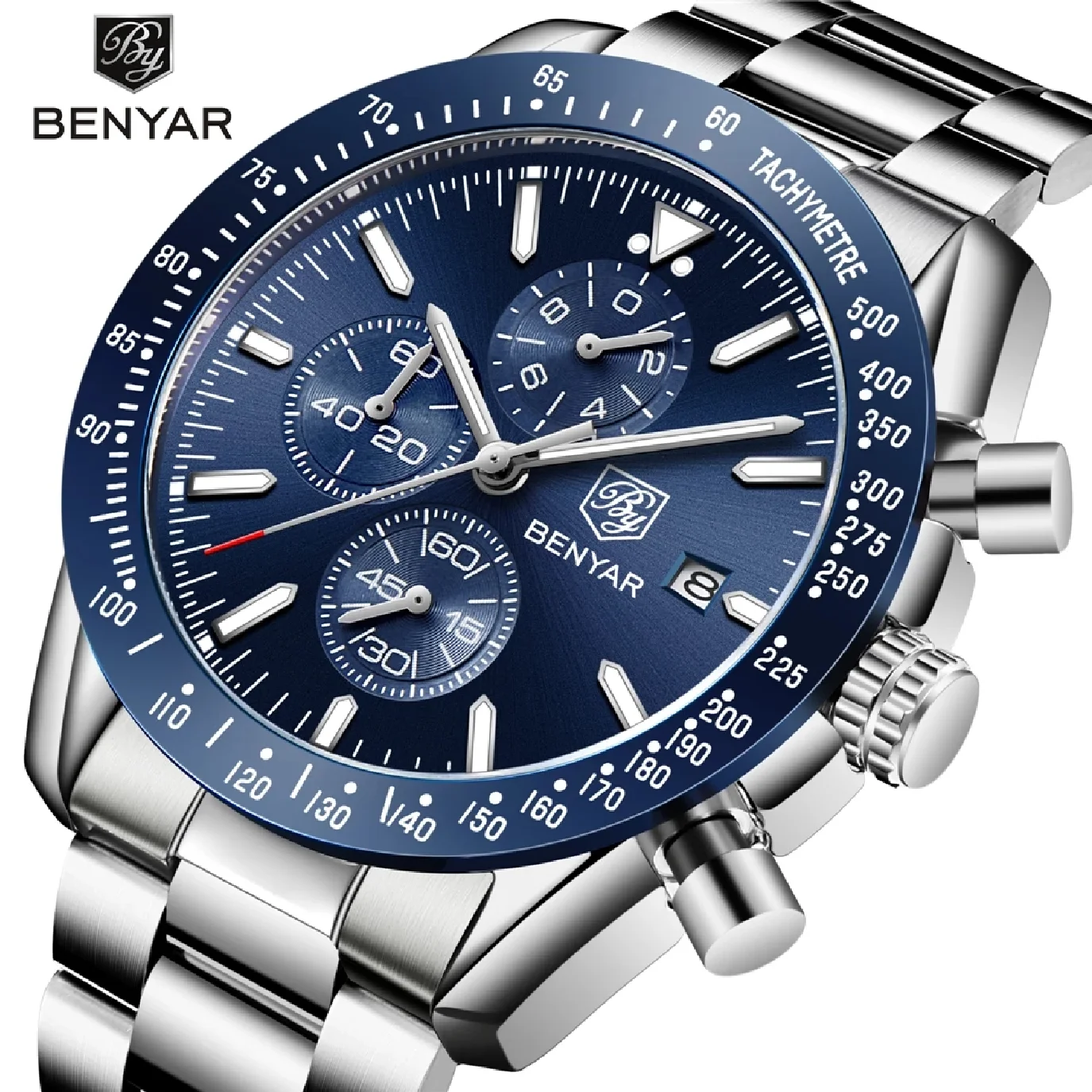 BENYAR Men's Business Stainless Steel Quartz Watch Brand Luxury Chronograph Waterproof Sports Watch Clock Relogio Masculino
BENYAR Men's Business Stainless Steel Quartz Watch Brand Luxury Chronograph Waterproof Sports Watch Clock Relogio Masculino