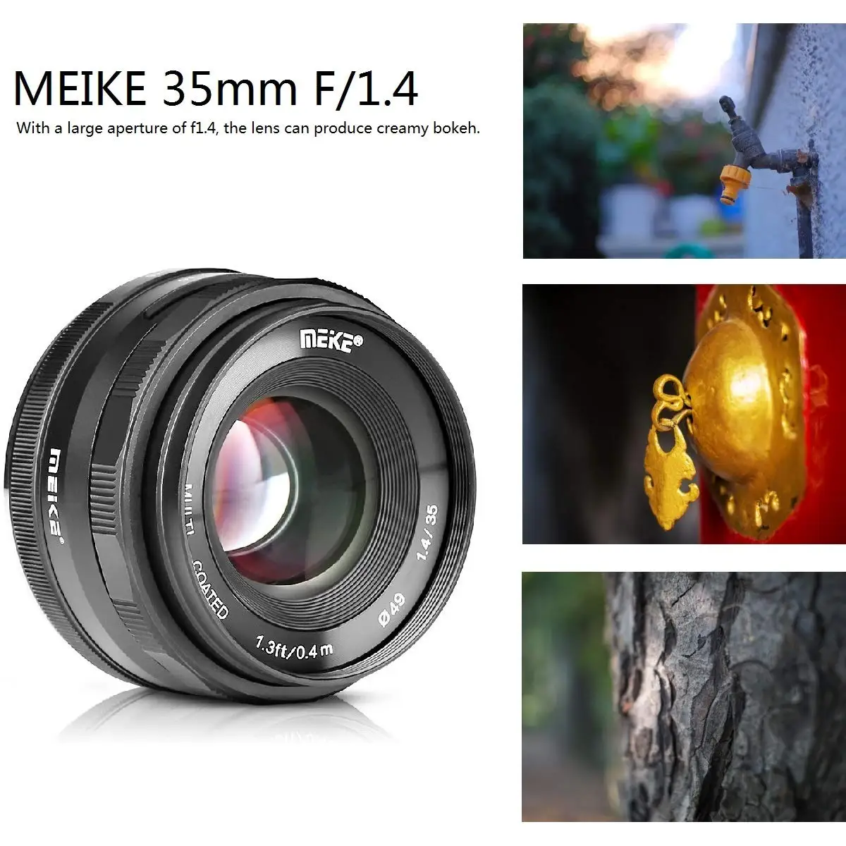 

Meike 35mm F1.4 APS-C Prime Manual Focus Lens for Canon EF-M EOS M M2 M3 M5 M6 M10 M50 M100 M6II M200 M50 Mark II