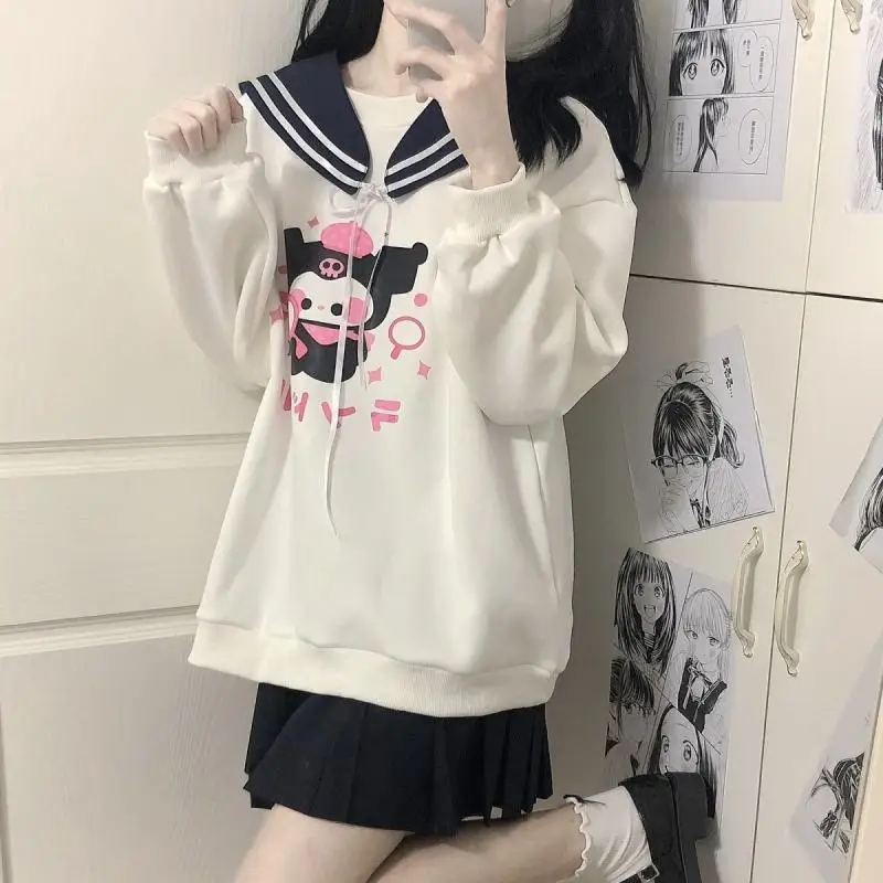 Kawaii Sanrio Kuromi Long Sleeve Sweater Cute Animation Navy Collar Removable Collar Jk Dress Girl Winter Birthday ChristmasGift
Kawaii Sanrio Kuromi Long Sleeve Sweater Cute Animation Navy Collar Removable Collar Jk Dress Girl Winter Birthday ChristmasGift