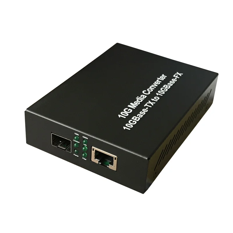 

10Gbps High speed fiber optical media converter 10000Mbps 10G Media Converter SFP+/XFP To RJ45 Media Converter