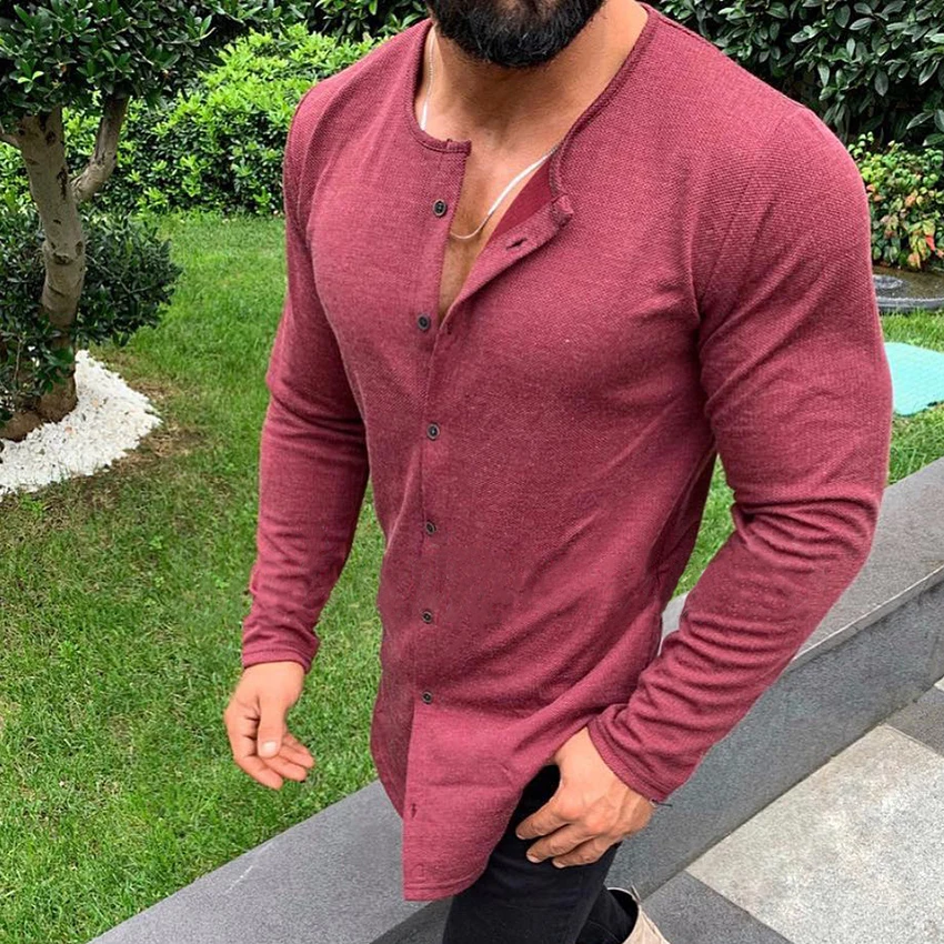 Men's Shirts Stylish Solid Color Slim Fit V Neck Long Sleeve Casual Tops Shirts Spring Autumn Tee New Clothing Man
Men's Shirts Stylish Solid Color Slim Fit V Neck Long Sleeve Casual Tops Shirts Spring Autumn Tee New Clothing Man