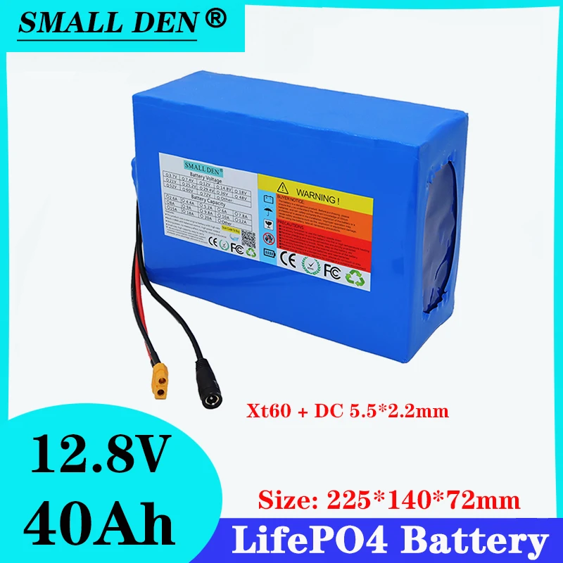 

12.8V 40Ah Lifepo4 battery pack 4S6P 32700 built-in 40A same port charge and discharge balance BMS 12V power supply