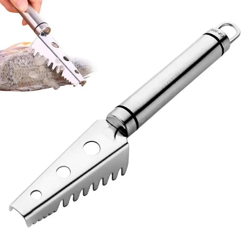 

metal Seafood Tools Fish Scaler Remover Fish Scraper Cleaner Waterproof Hand Descaler Kitchen Gadgets For Removing Fish Scales