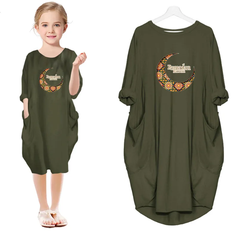 2022 Summer Ramadan Clothes Little Girls Princess Dresses Kids Cartoon Midi Sleeve Dress Baby Girls Casual Clothes for Beachwear
2022 Summer Ramadan Clothes Little Girls Princess Dresses Kids Cartoon Midi Sleeve Dress Baby Girls Casual Clothes for Beachwear