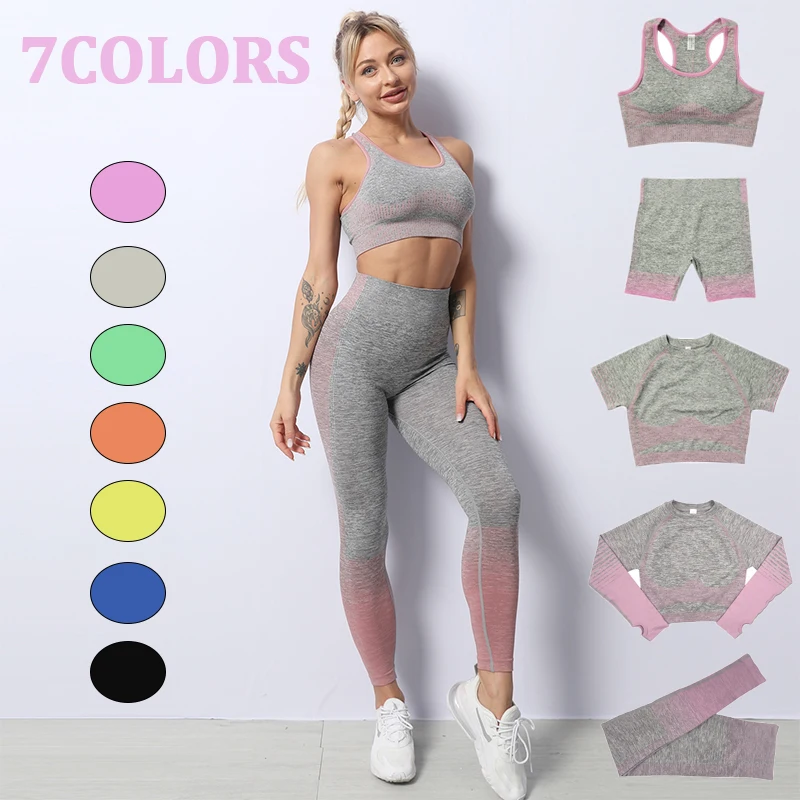 2/3/5PCS Seamless Fitness Women Yoga Suit Workout Set Sports Bra Long Sleeve Crop Top High Waist Legging Gym Clothing Sportswear
2/3/5PCS Seamless Fitness Women Yoga Suit Workout Set Sports Bra Long Sleeve Crop Top High Waist Legging Gym Clothing Sportswear