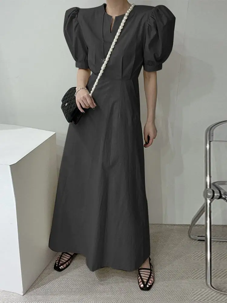 VONDA 2022 Loose Robe Women Puff Sleeves Party Tunic Dresses Plain Sundress With Belt Oversize Retro Holiday High Waist Robes
VONDA 2022 Loose Robe Women Puff Sleeves Party Tunic Dresses Plain Sundress With Belt Oversize Retro Holiday High Waist Robes