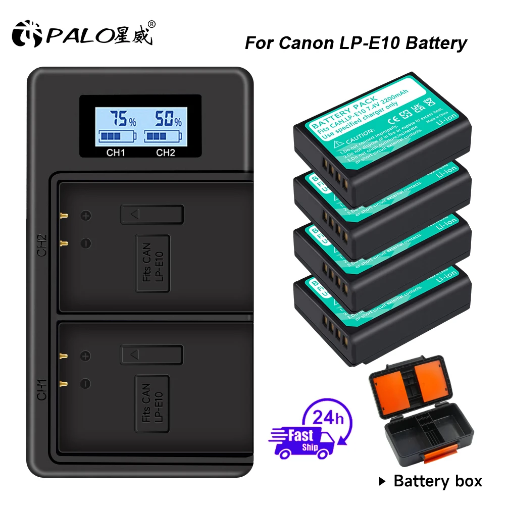 PALO LP-E10 LPE10 LP E10 Camera Battery For Canon EOS 1100D 1200D 1300D 1500D 2000D 3000D 4000D KISS X50 X70 X80 Rebel T3 T5 T6
PALO LP-E10 LPE10 LP E10 Camera Battery For Canon EOS 1100D 1200D 1300D 1500D 2000D 3000D 4000D KISS X50 X70 X80 Rebel T3 T5 T6