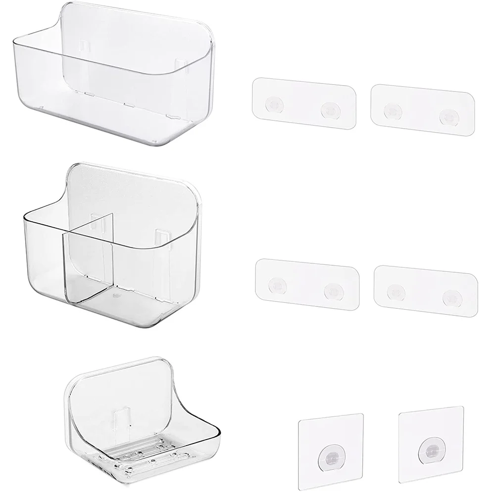 3 Pack Shower Holder, Soap Dish & Toothbrush Holder, Wall Mounted Plastic Shower Storage for Bathroom and Kitchen
3 Pack Shower Holder, Soap Dish & Toothbrush Holder, Wall Mounted Plastic Shower Storage for Bathroom and Kitchen