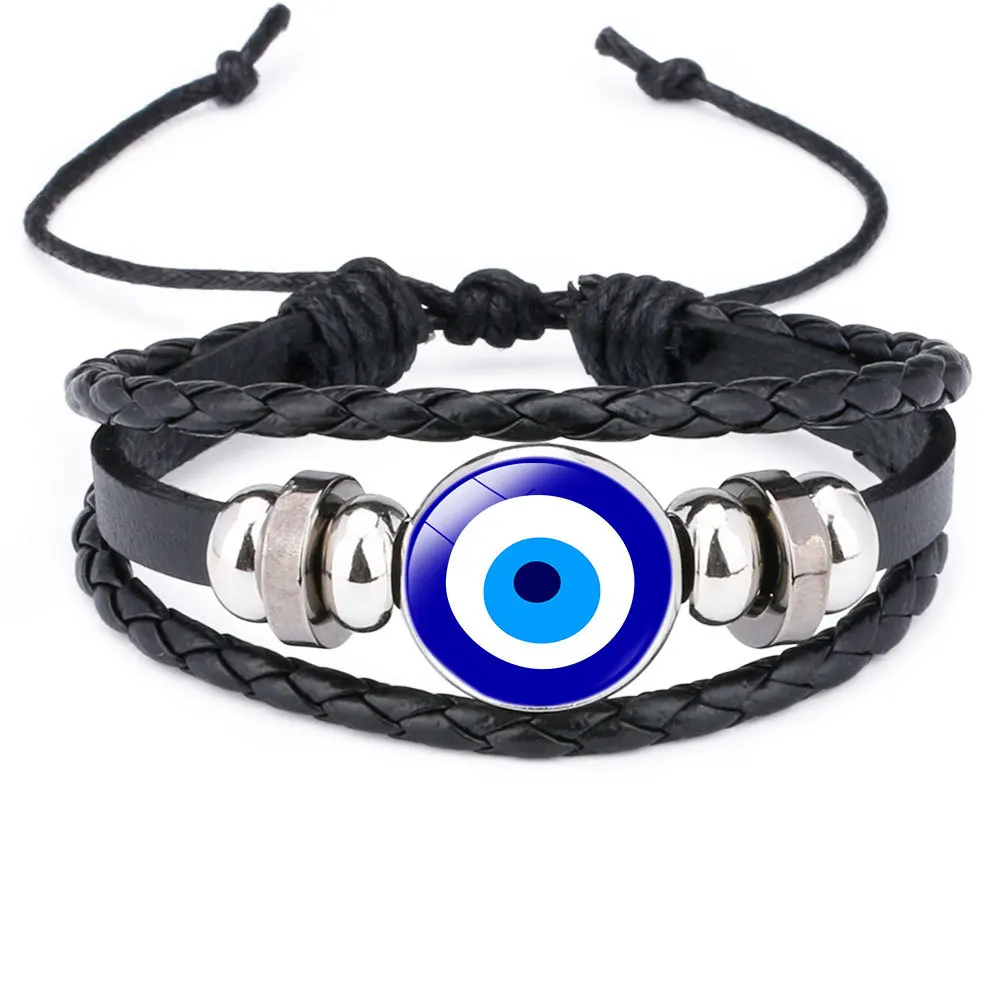 Charm Handmade Braided Leather Bracelet Bangle for Men Punk Evil Eye Infinite Leaf Star Bead Multi Layer Wrap Jewelry Party Gift
Charm Handmade Braided Leather Bracelet Bangle for Men Punk Evil Eye Infinite Leaf Star Bead Multi Layer Wrap Jewelry Party Gift