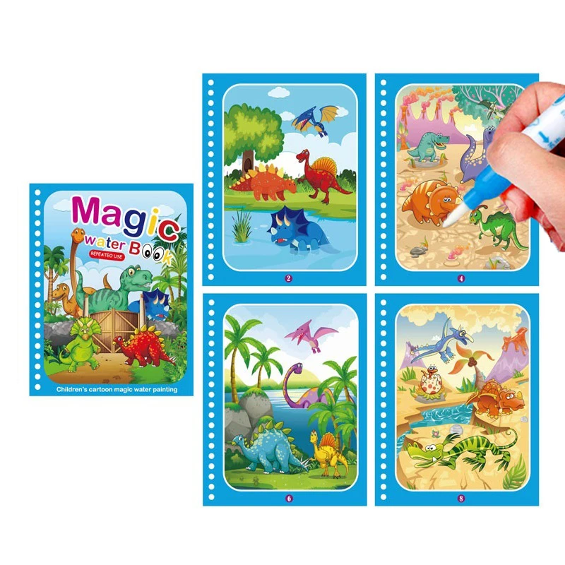 

Монтессори игрушки для детей, Обучающие книжки-раскраски для детей от 2 до 4 лет, обучающая живопись, Волшебная водяная книга для рисования, девочка