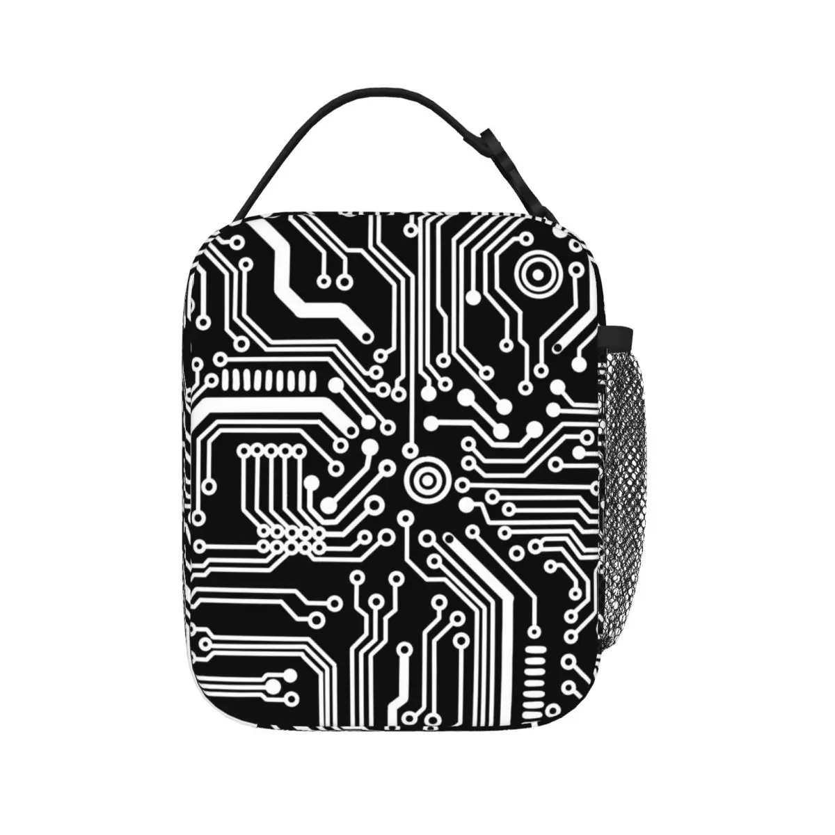 Black Microchip Hardware Circuit Design Insulated Lunch Bags Picnic Bags Thermal Lunch Box Lunch Tote for Woman Children School
Black Microchip Hardware Circuit Design Insulated Lunch Bags Picnic Bags Thermal Lunch Box Lunch Tote for Woman Children School